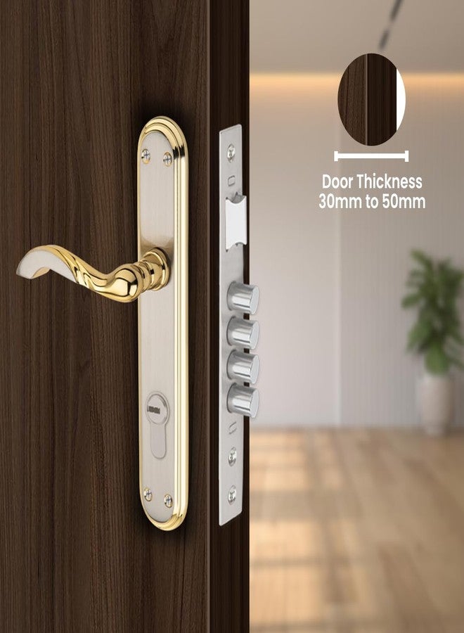 لينك قفل نقر لينك ليلي | للأبواب الرئيسية والداخلية في المنزل والمكتب والفندق | طقم مقبض متين بطول 10 بوصات مع إمكانية الوصول بالمفتاح من كلا الجانبين، 3 مفاتيح | تشطيب من الفولاذ المقاوم للصدأ | ضمان 5 سنوات - Image 2